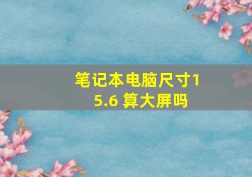 笔记本电脑尺寸15.6 算大屏吗